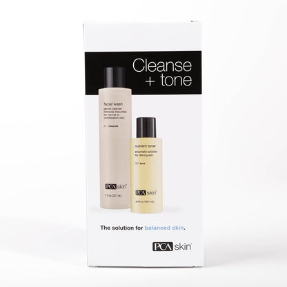 PCA SKIN Cleanse & Tone Skincare Kit – Gentle Foaming Wash & Nutrient Toner