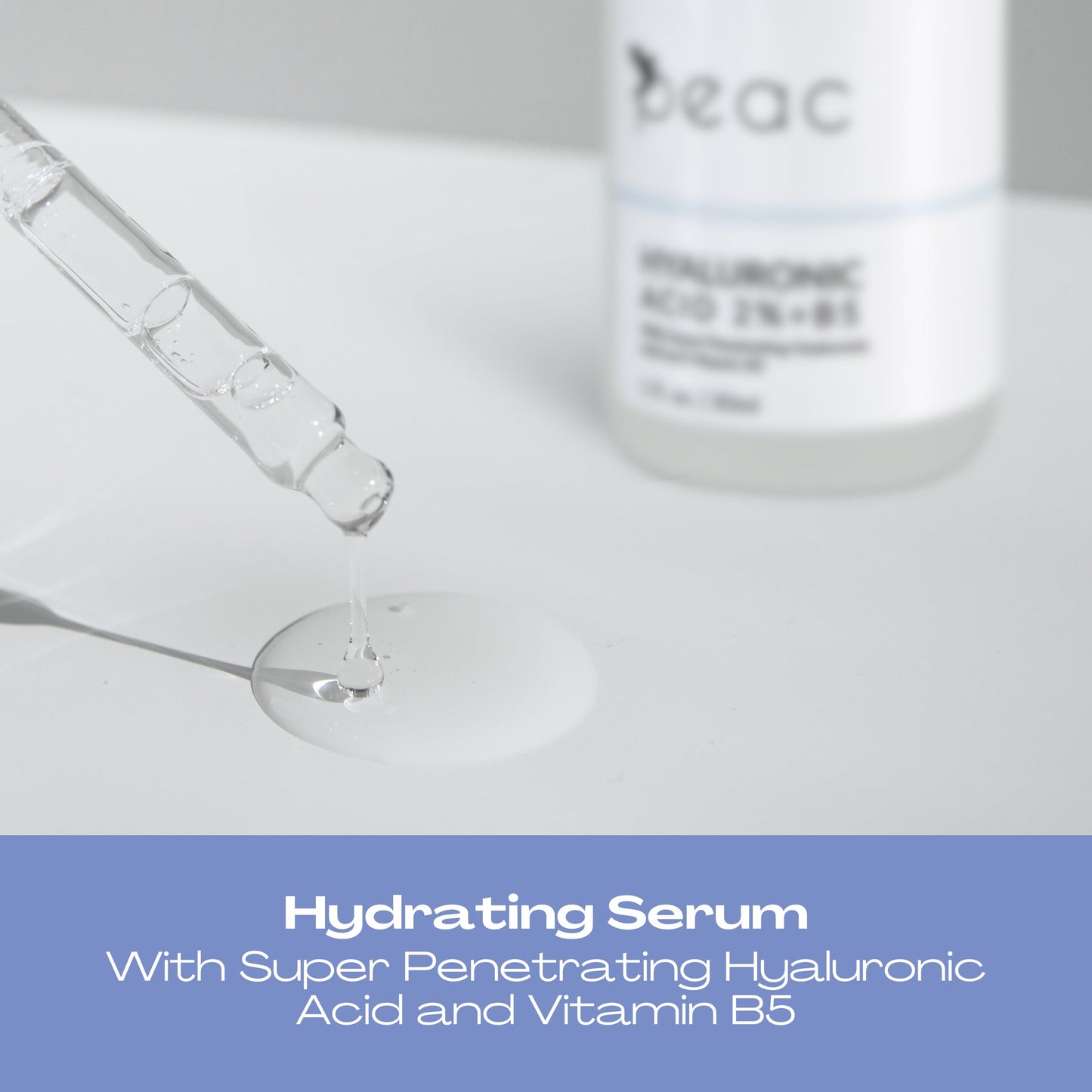 Peac Hyaluronic Acid 2% + B5 Serum – USA Made, Fragrance Free, Lightweight Hydration