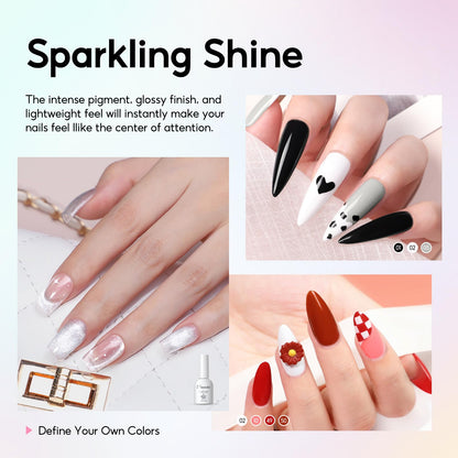 PEACECOLOR 38Pcs Gel Nail Kit with UV Light – 20 Colors, Top & Base Coats