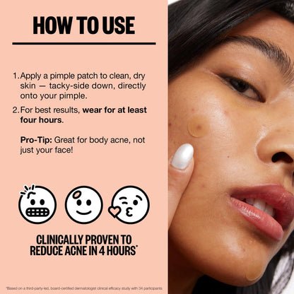 Peace Out Acne Healing Dots – Fast-Acting Pimple Patches with Salicylic Acid & Retinol (20 Count)