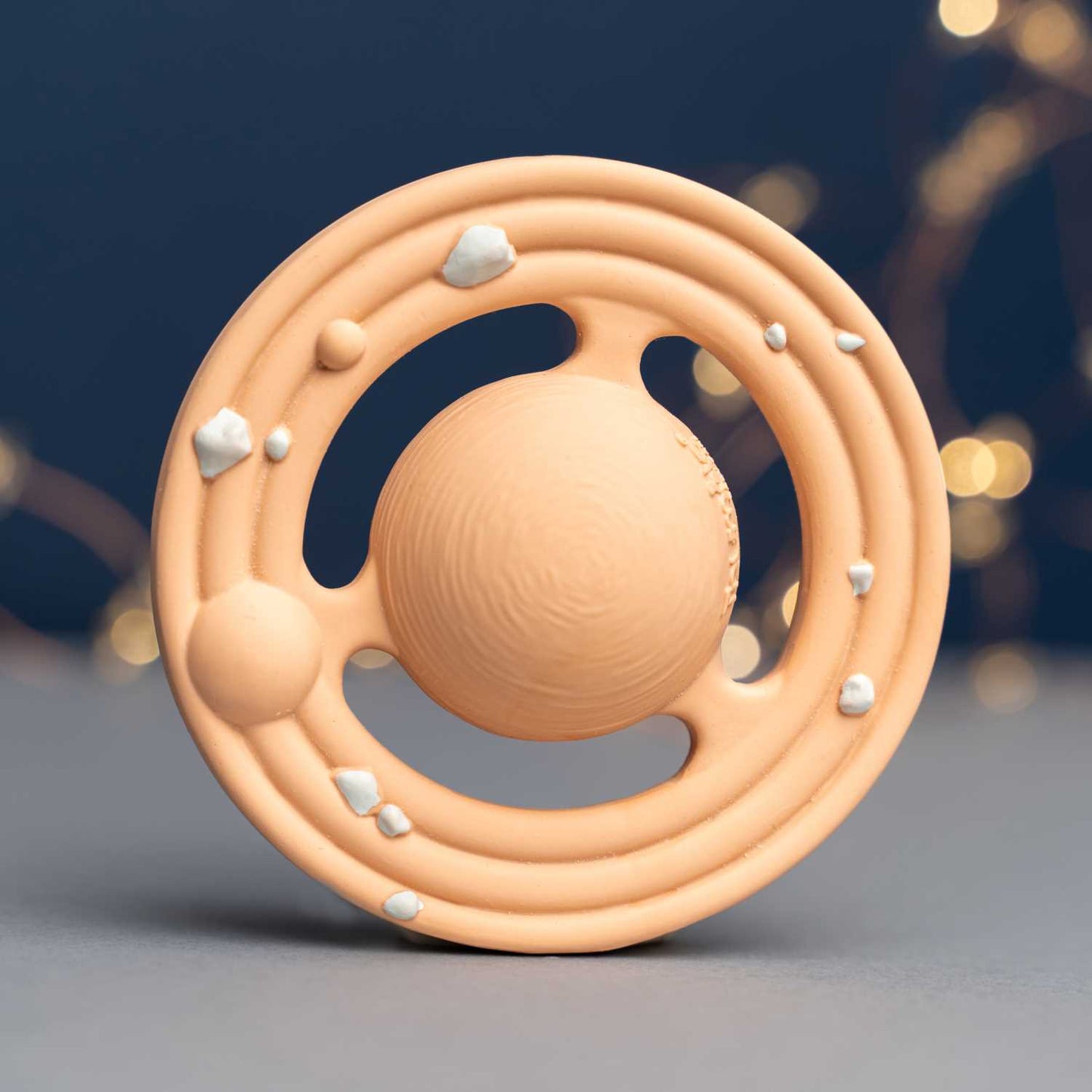 Planet CH3W® Natural Rubber Space Themed Baby Toy (Ringed Planet)