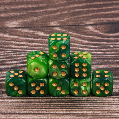 PECHOI 36 Mini Dice Set – 12mm D6 Dice in Dark & Light Green with Portable Box