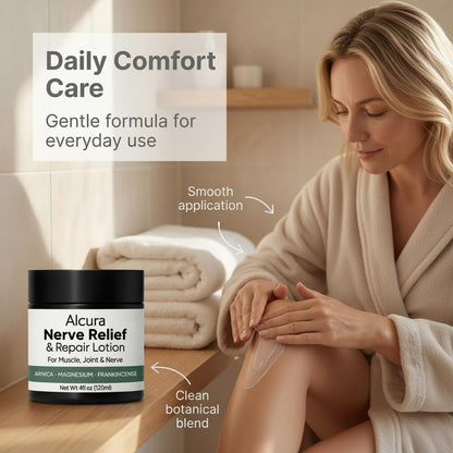 Peehss Alcura Nerve Cream – Arnica & Magnesium for Daily Nerve Comfort, 4 oz