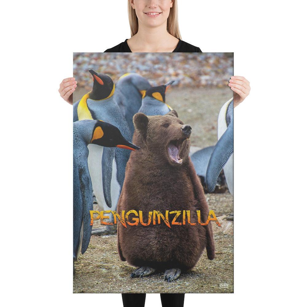 Penguinzilla - Premium Canvas Print