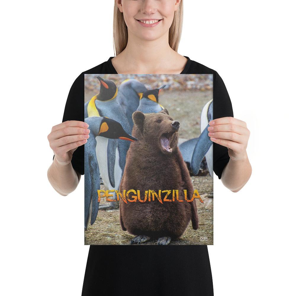 Penguinzilla - Premium Canvas Print