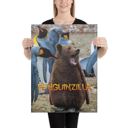 Penguinzilla - Premium Canvas Print