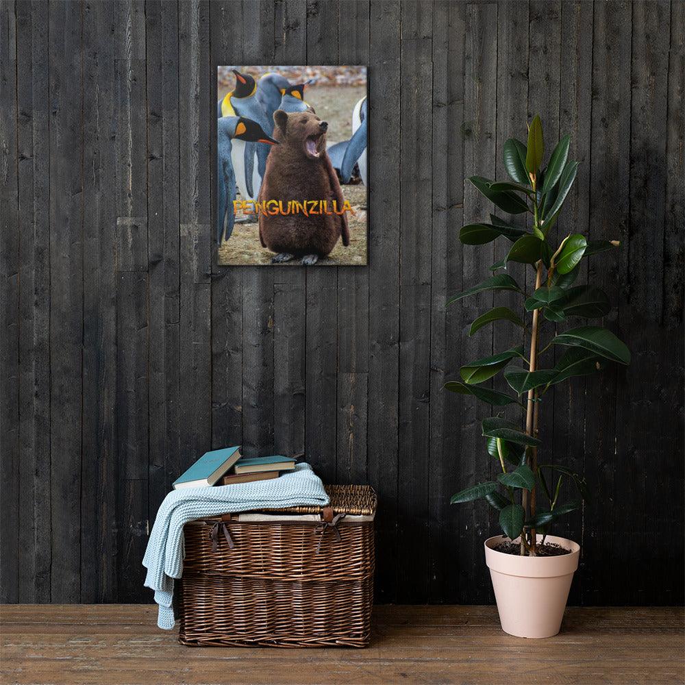 Penguinzilla - Premium Canvas Print