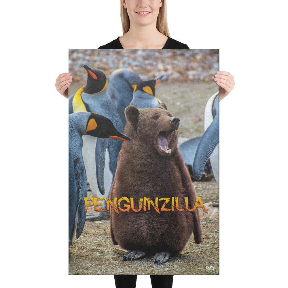 Penguinzilla - Premium Canvas Print