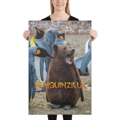 Penguinzilla - Premium Canvas Print