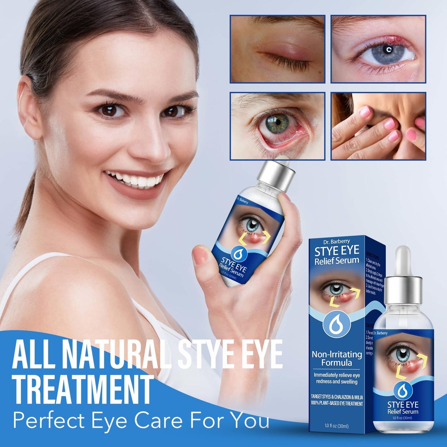 PENNTR Stye Eye Drops - Target Chalazions & Blepharitis, Non-Irritating Eye Treatment with Hippophae Rhamnoides & Avocado Oil (1 Fl. Oz)