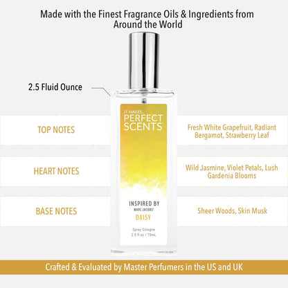 Perfect Scents Fragrances – Daisy-Inspired Women’s EDT | Vegan, Cruelty-Free, 2.5 oz