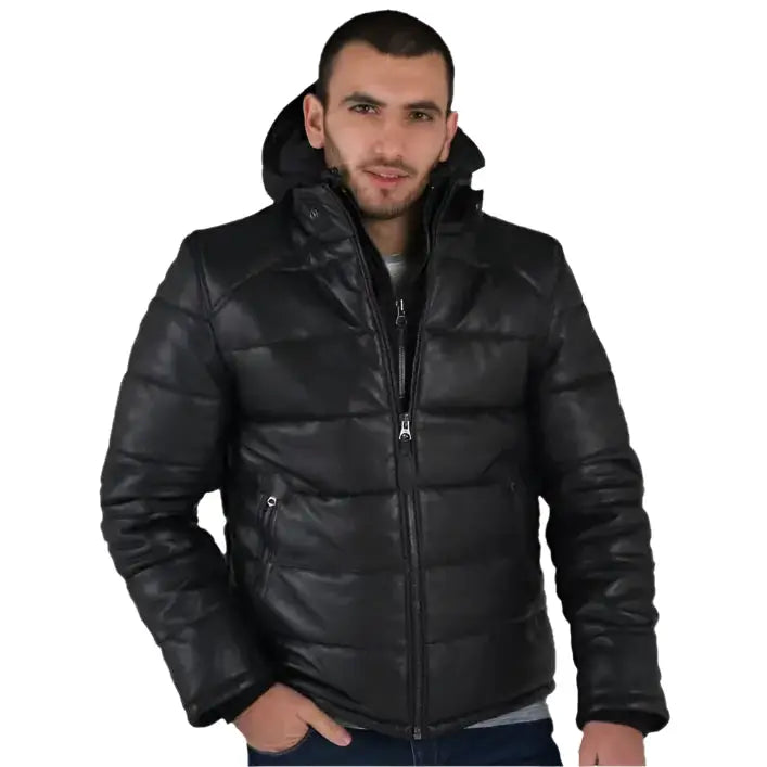 Performance Leather Down Jacket