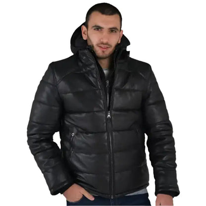 Performance Leather Down Jacket