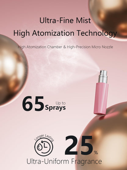 Perfume Pod ATOM Refillable Perfume Atomizer (ATOM01, Pink) – Travel-Ready