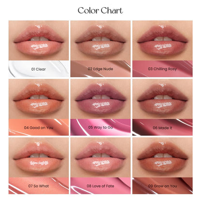 Peripera Ink Glasting Lip Gloss | Non-Sticky, High Shine, 4XL Wand, Vegan, Crystal Clear
