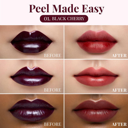 Peripera Ink Peel Off Lip Stain - Long-Lasting, Transfer-Proof Lip Tint (01 Black Cherry)
