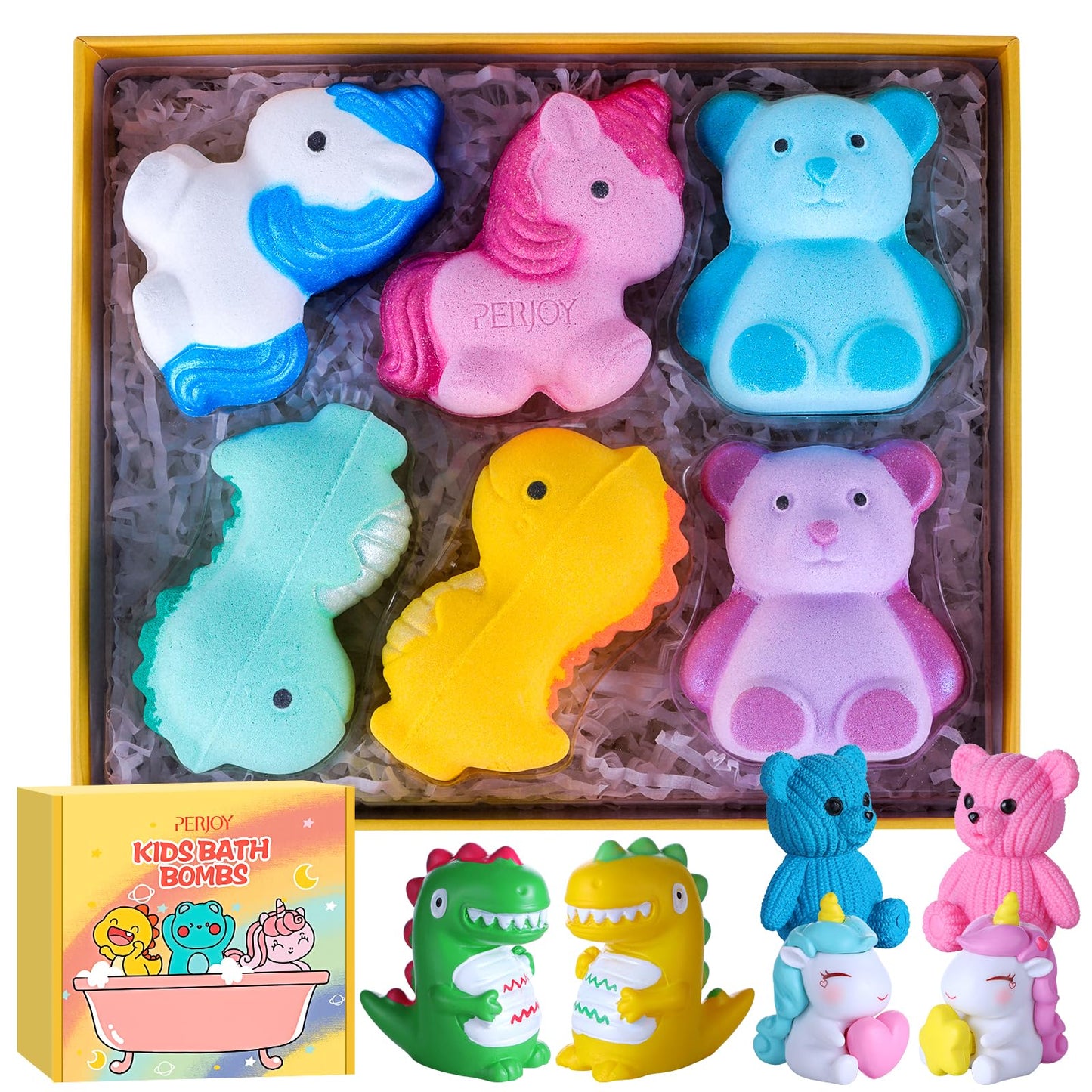 Perjoy Kids Bath Bombs — Organic Bubble Bath Gift Set