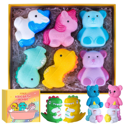 Perjoy Kids Bath Bombs — Organic Bubble Bath Gift Set