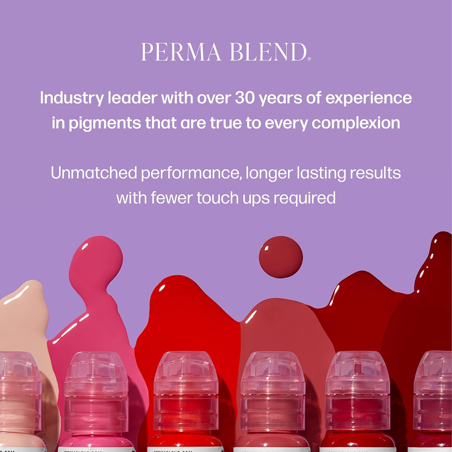 Perma Blend Sweet Lip Set 6 Pink & Red Pigments + Shading Solution for PMU Lip Blush & Microblading