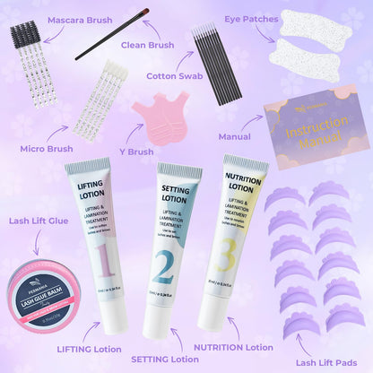 PERMANIA Korean Lash Lift Kit – Open-Eye Design for Salon-Quality Lash Lifts