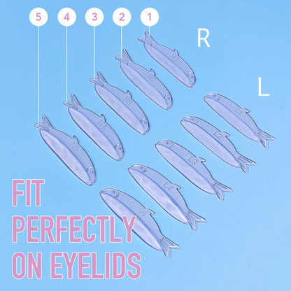 PERMANIA Lash Lift Pads – Self-Adhesive, 5 Sizes, 10Pcs Reusable Pink