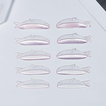 PERMANIA Lash Lift Pads – Self-Adhesive, 5 Sizes, 10Pcs Reusable Pink