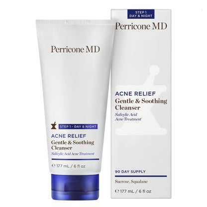 Perricone MD Acne Relief Gentle & Soothing Cleanser 6 oz | Gentle Daily Cleanser for Acne-Prone Skin