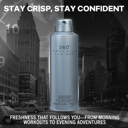 Perry Ellis 360° for Men 6 oz Body Spray – Fresh All-Day Fragrance