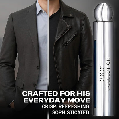 Perry Ellis 360° Collection for Men Gift Set – EDT 3.4 oz + Shower Gel 3 oz + Travel Spray