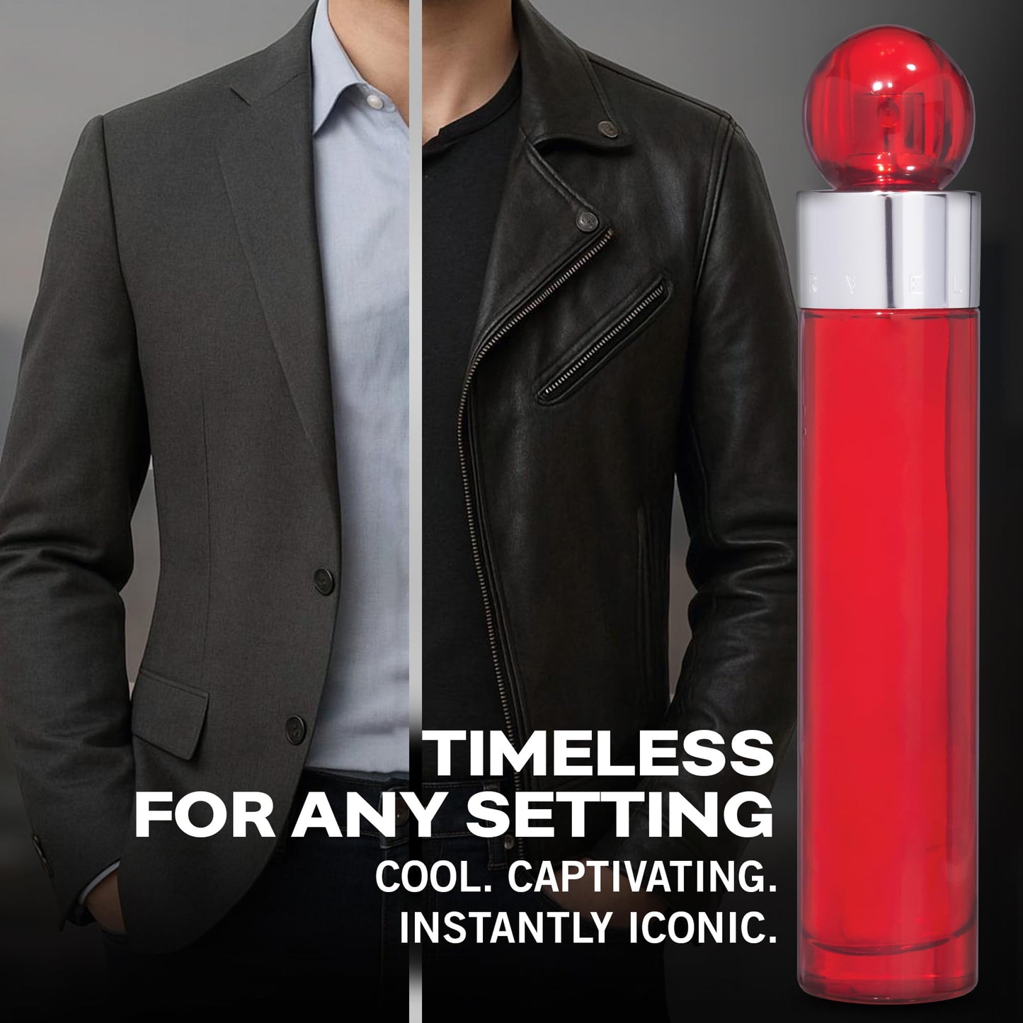 Perry Ellis 360° Red Eau de Toilette for Men | Bold Citrus, Spice & Patchouli | 3.4 oz
