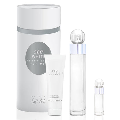 Perry Ellis 360° White for Men – 3-Piece Gift Set | Fresh, Modern Fragrance