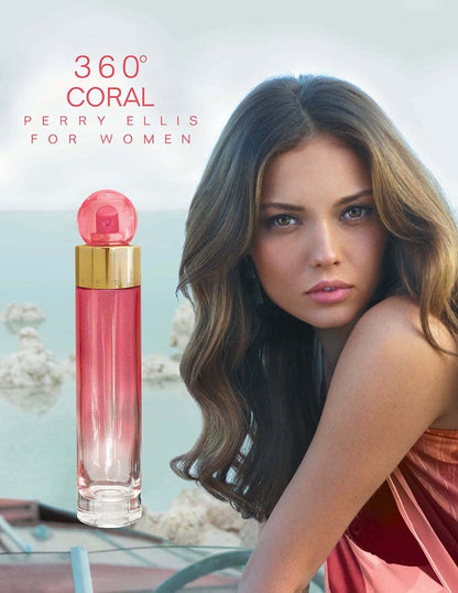 Perry Ellis 360° Women 4-Piece Mini Gift Set – 0.25 fl oz Travel Sprays