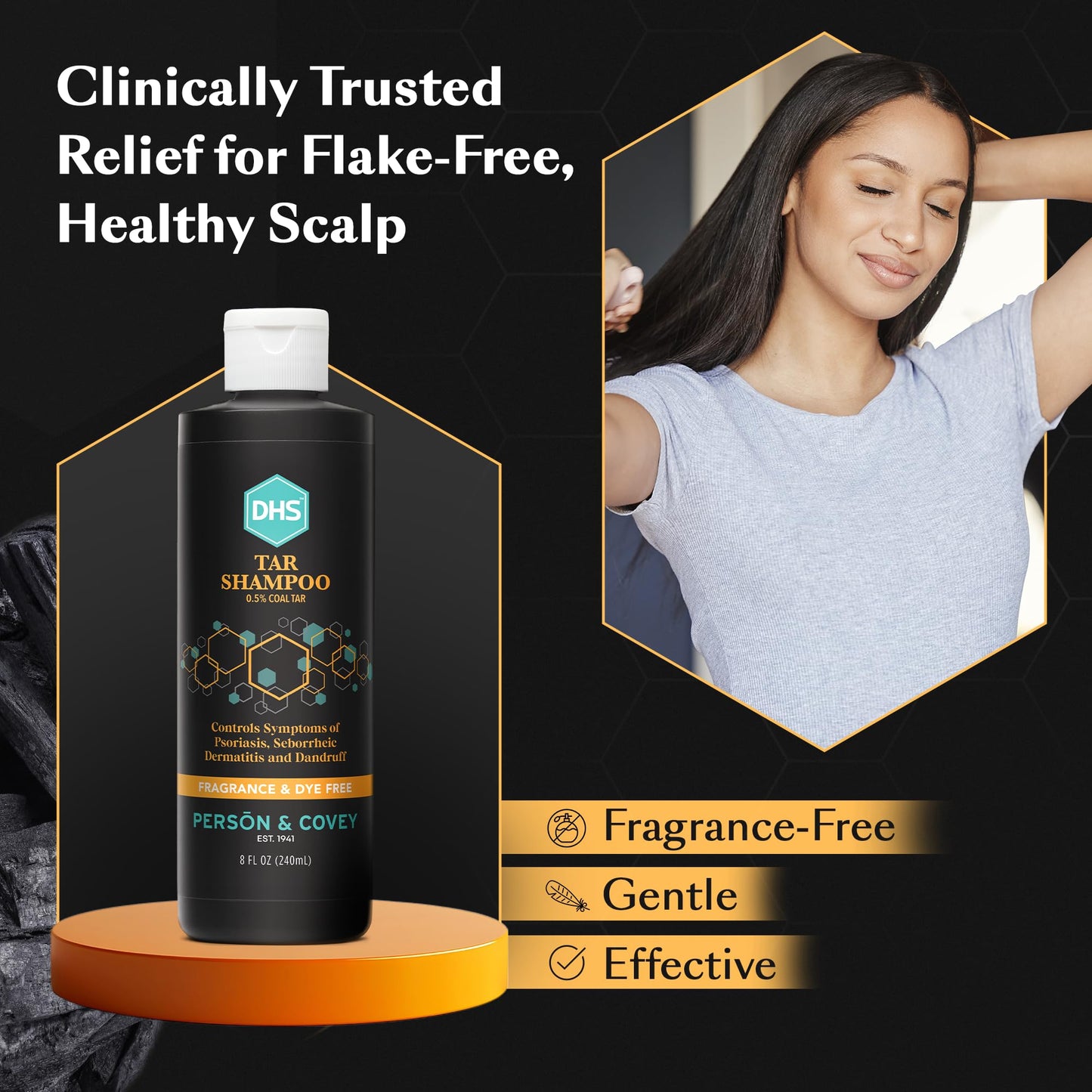 Person & Covey DHS Tar Shampoo 8 oz – Fragrance-Free Scalp Care