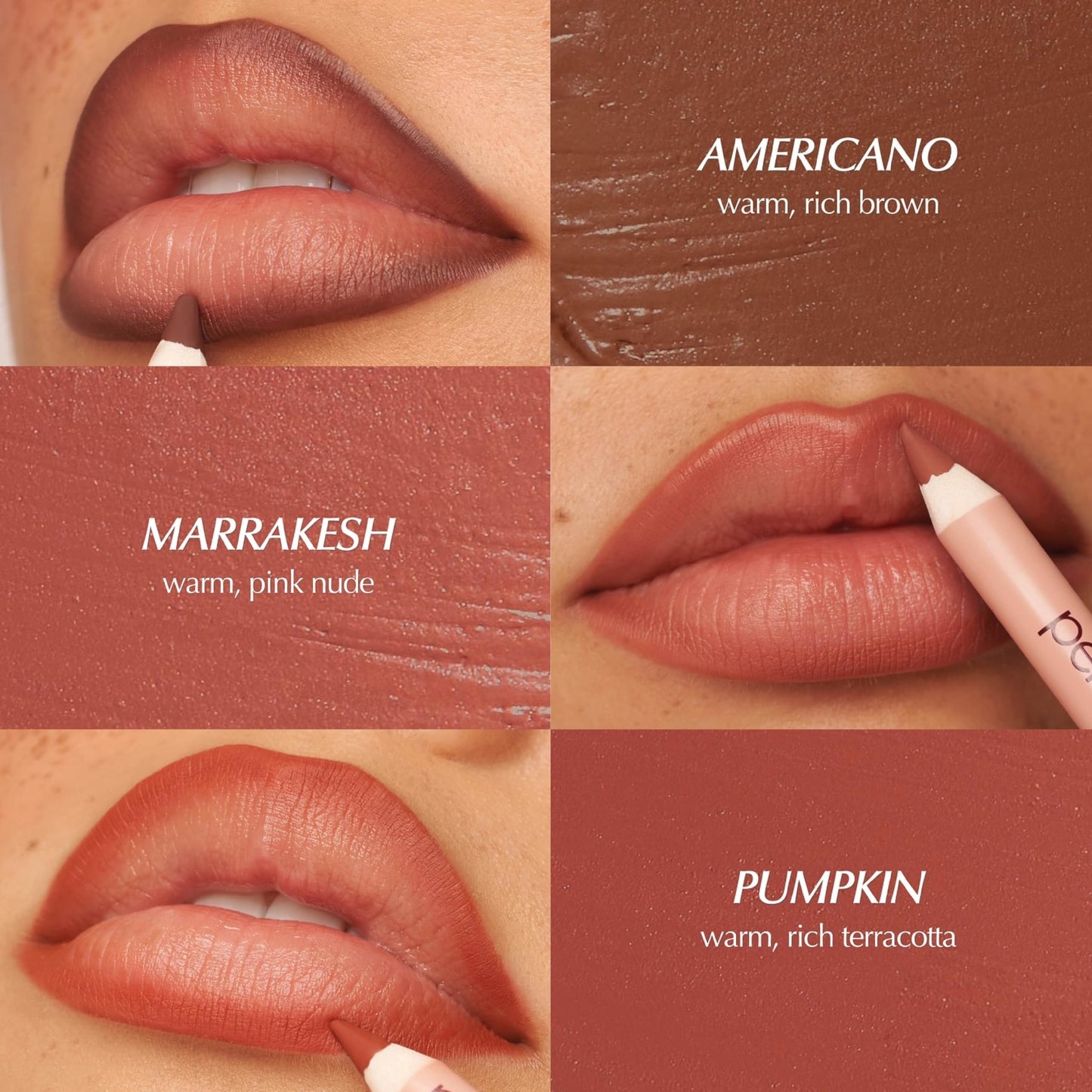 PERSONA Lip Liner Pencil – Creamy Matte, Jojoba Oil, Long-Wear Definition | Vegan, Cruelty-Free, Paraben-Free | Made in USA | Mauve