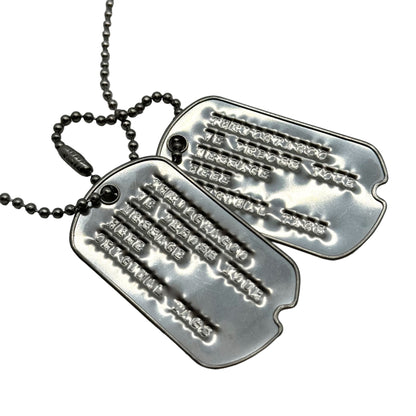 PERSONALISED DEBOSSED Dog Tag Set Original U.S. SPEC WW2 PRE-1965 ARMY