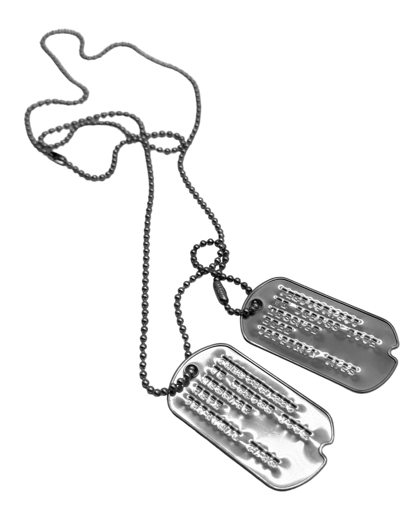 PERSONALISED DEBOSSED Dog Tag Set Original U.S. SPEC WW2 PRE-1965 ARMY