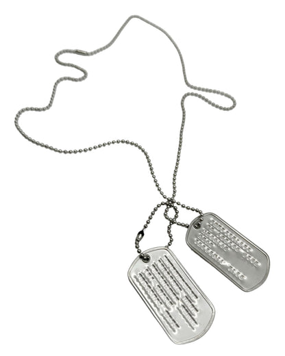 PERSONALISED DEBOSSED US-Spec Military Dog Tags Set & Chains 304-Grade STAINLESS