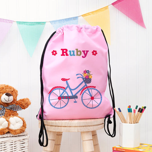 Personalised Personalised Girl's Classic Pink Waterproof Swim Bag
