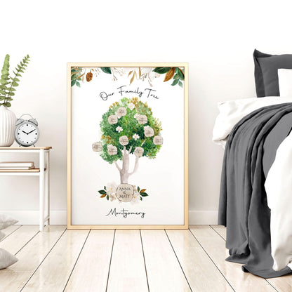 Wall art family tree | Personalised wall art print