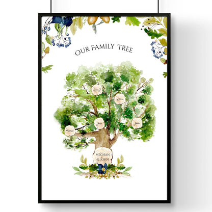 Personalised wall art Family Tree