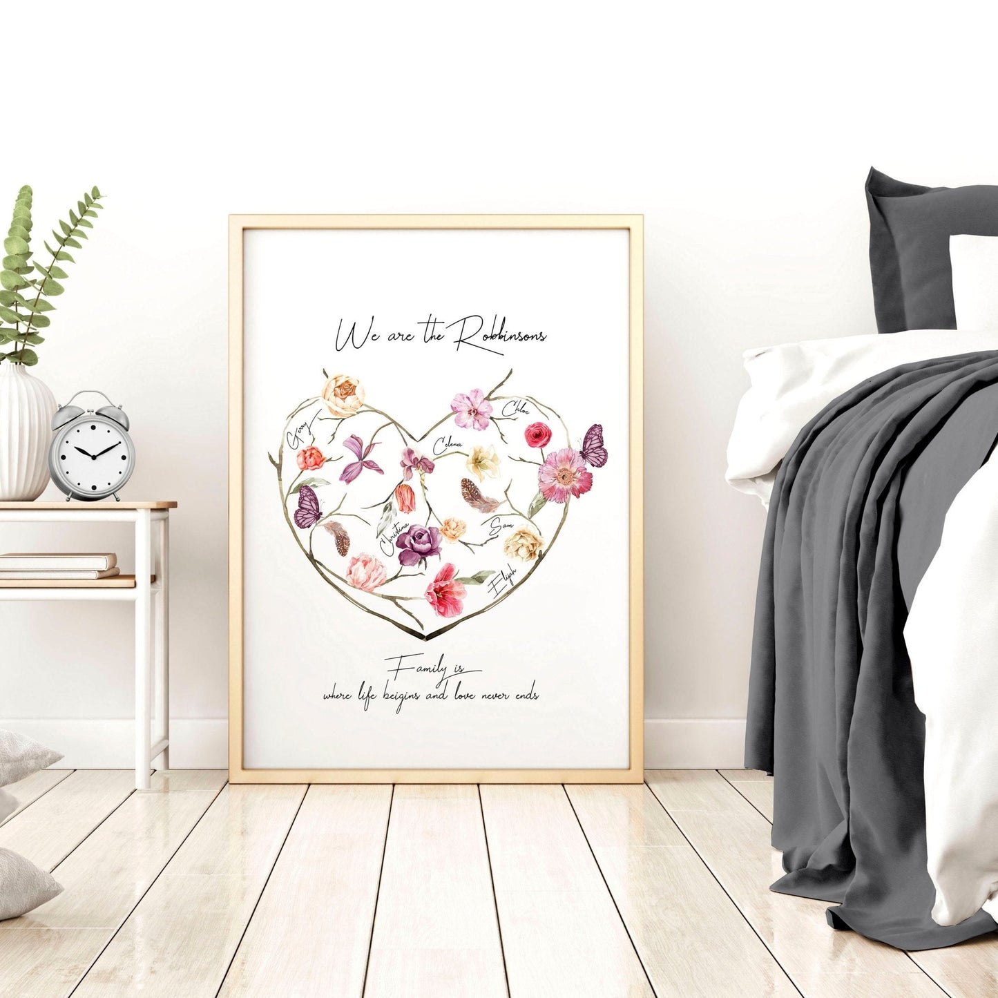 Family tree design wall art print