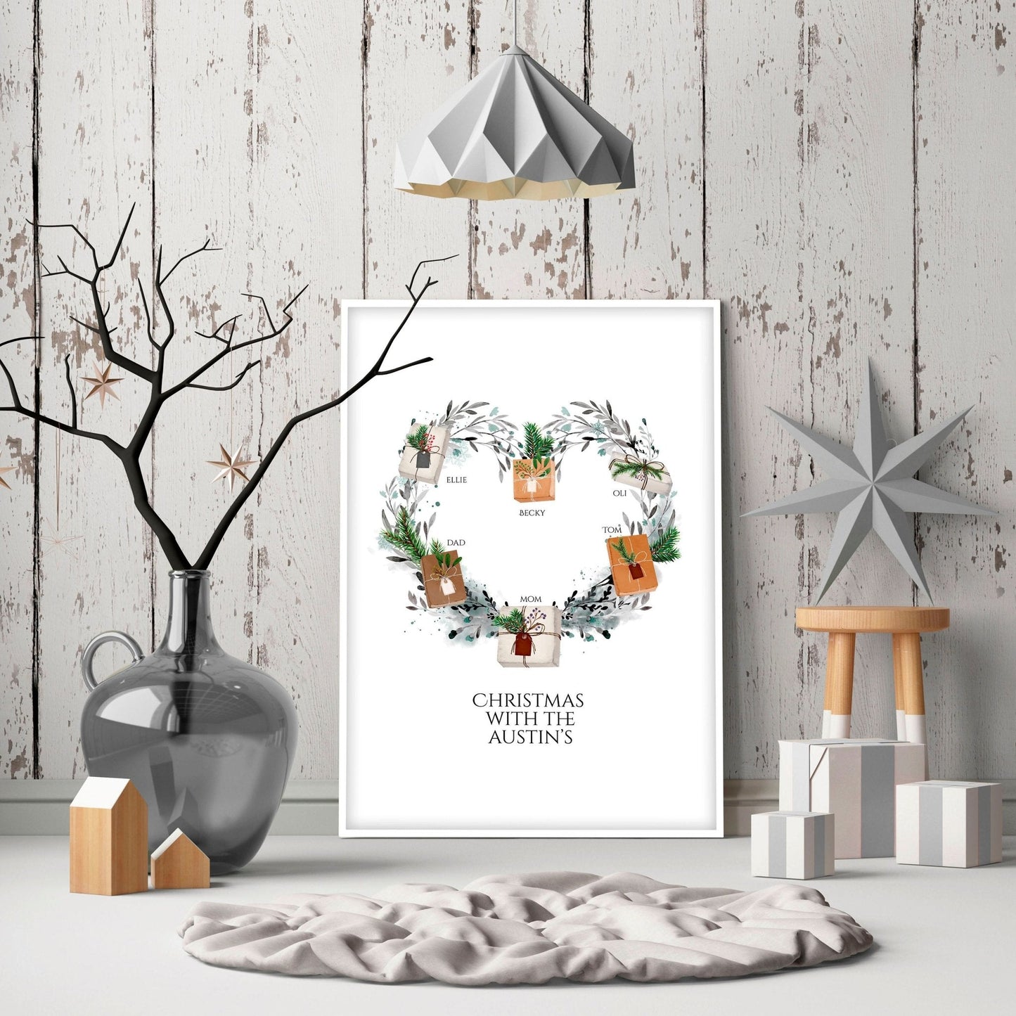 Personalized gift for family wall art