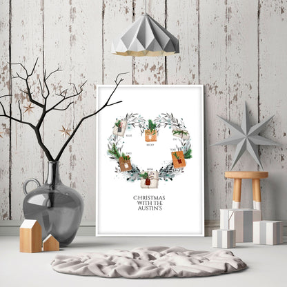 Personalized gift for family wall art