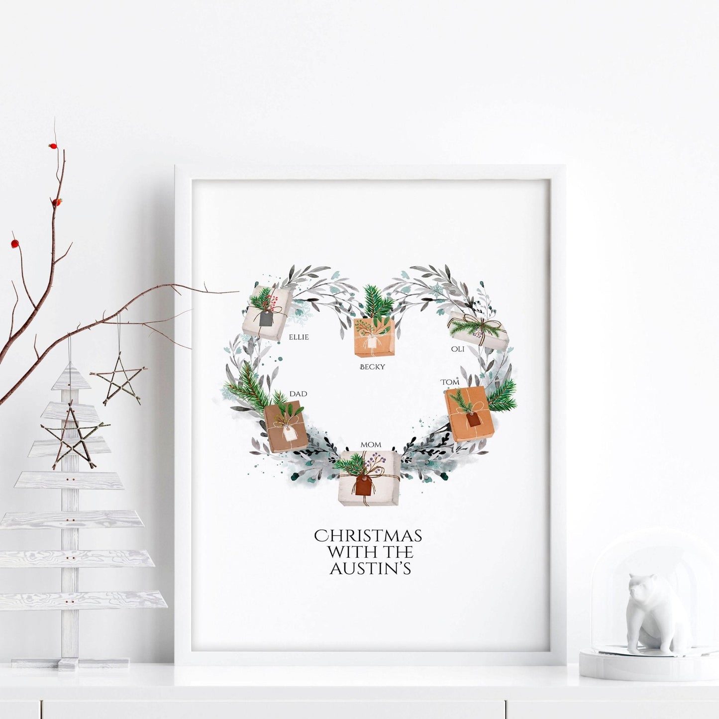 Personalized gift for family wall art
