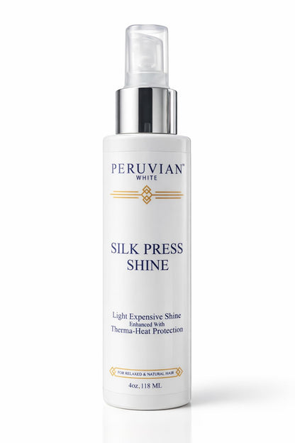 Peruvian White Silk Press Shine – Therma-Heat Protection, 4 oz