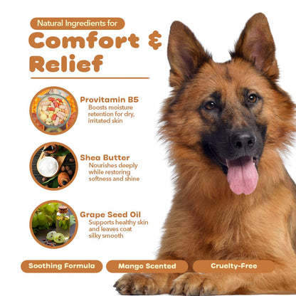 P.E.T. Scratchiez Soothing Oatmeal & Aloe Conditioner for Dogs & Cats — Mango Coconut, 16 oz