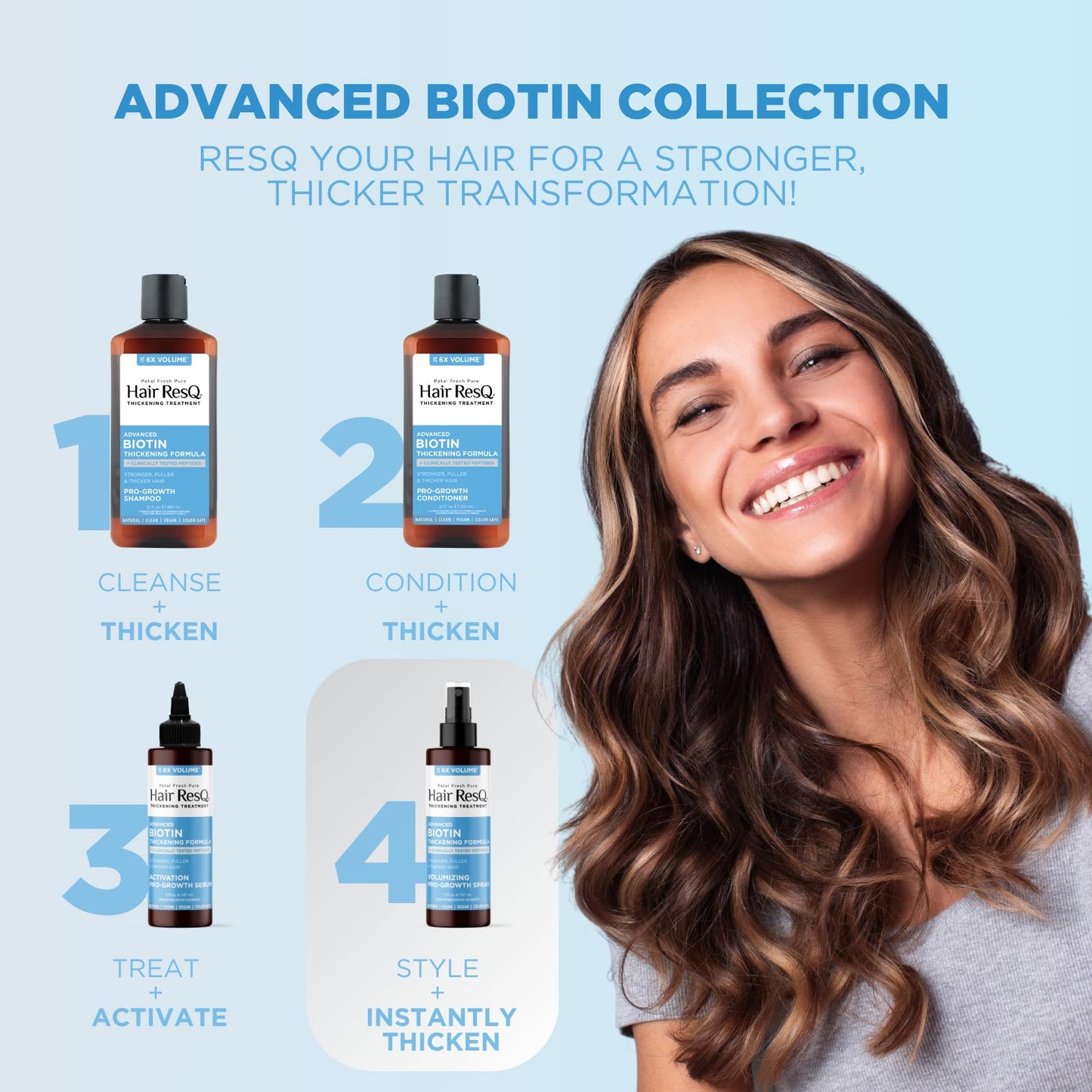 Petal Fresh Hair ResQ Biotin Thickening Spray | Volumizing for Thinning Hair