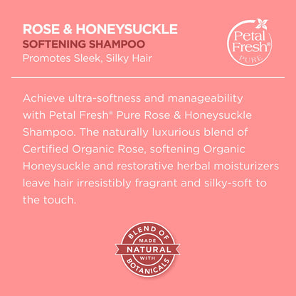 Petal Fresh Pure Softening Rose & Honeysuckle Shampoo – 355ml