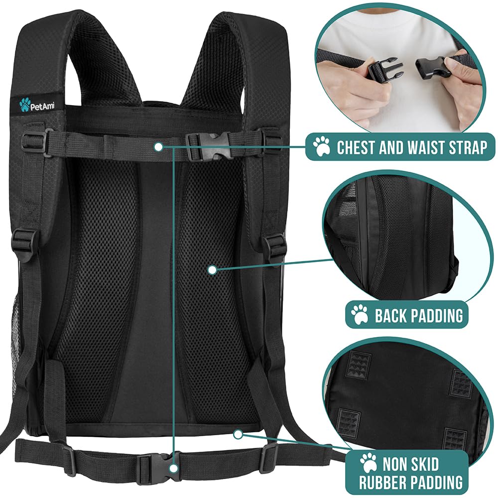 PetAmi Dog Backpack Carrier – Ventilated, Airline-Approved Pet Carrier for Cats & Dogs Up to 18 lbs