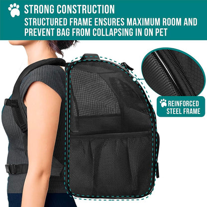 PetAmi Dog Backpack Carrier – Ventilated, Airline-Approved Pet Carrier for Cats & Dogs Up to 18 lbs